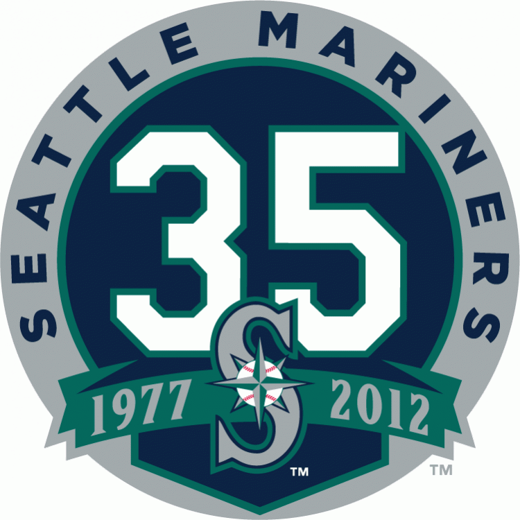 Seattle Mariners 2012 Anniversary Logo t shirts DIY iron ons